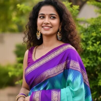 Exclusive Pochampally ikkat kanchi border