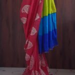 Bishnupuri Handloom pure silk hand-printed saree