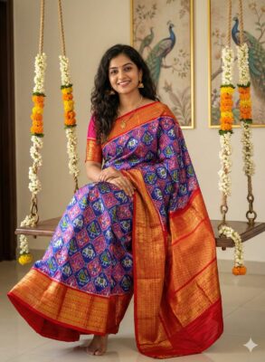 Exclusive Kanchipuram ikat pure silk SAREES