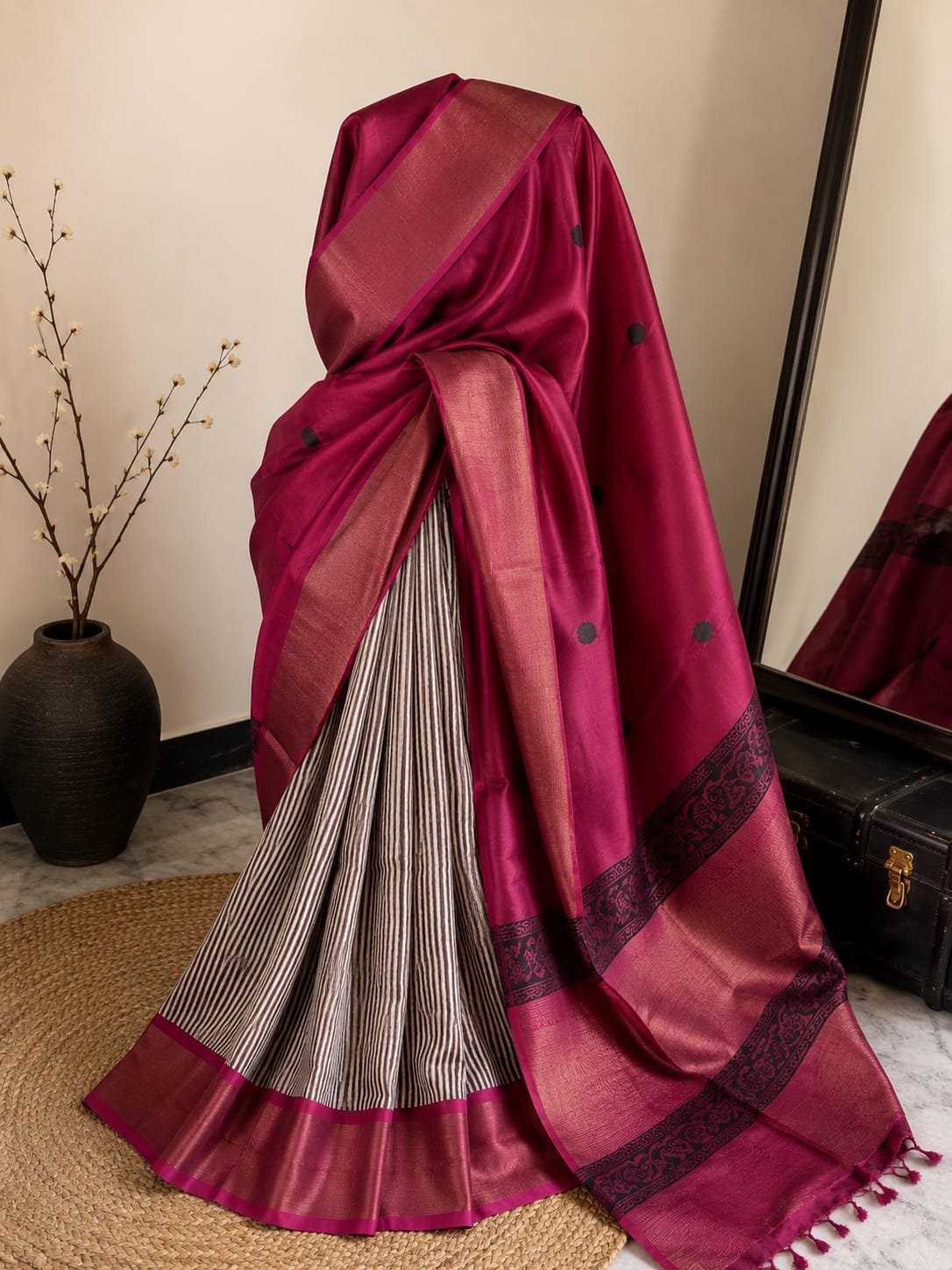 Pure handloom tussar saree 1 Pure handloom tussar saree