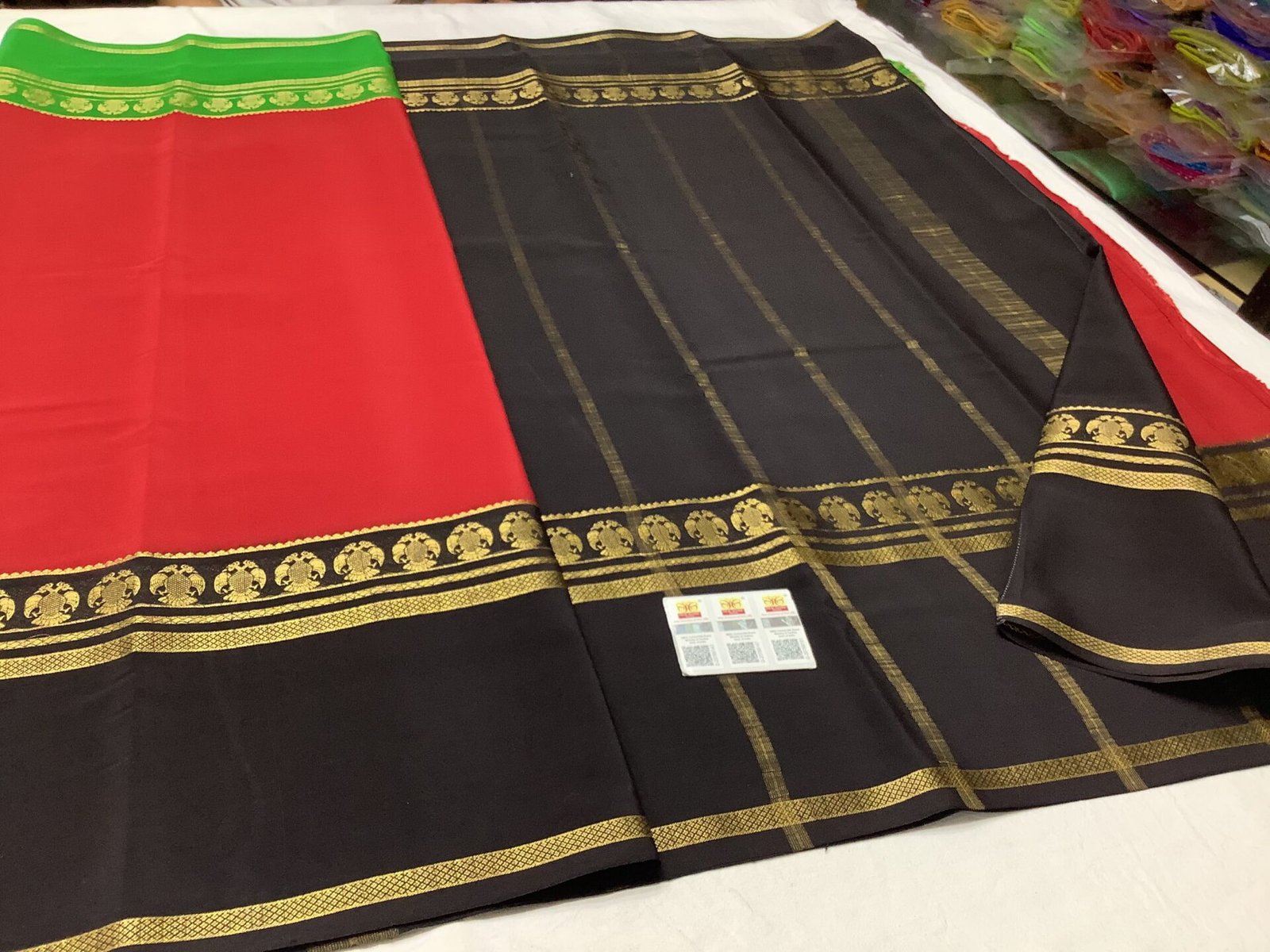 3D Pure crepe Mysore silk sarees 7 3D Pure crepe Mysore silk sarees - Image 7