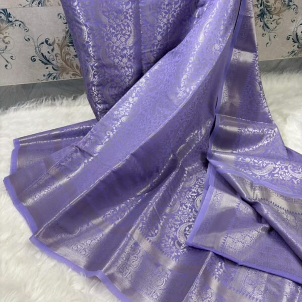 Banarasi kanjivaram semi katan silk soft full body fancy jari design with beautiful weaving design