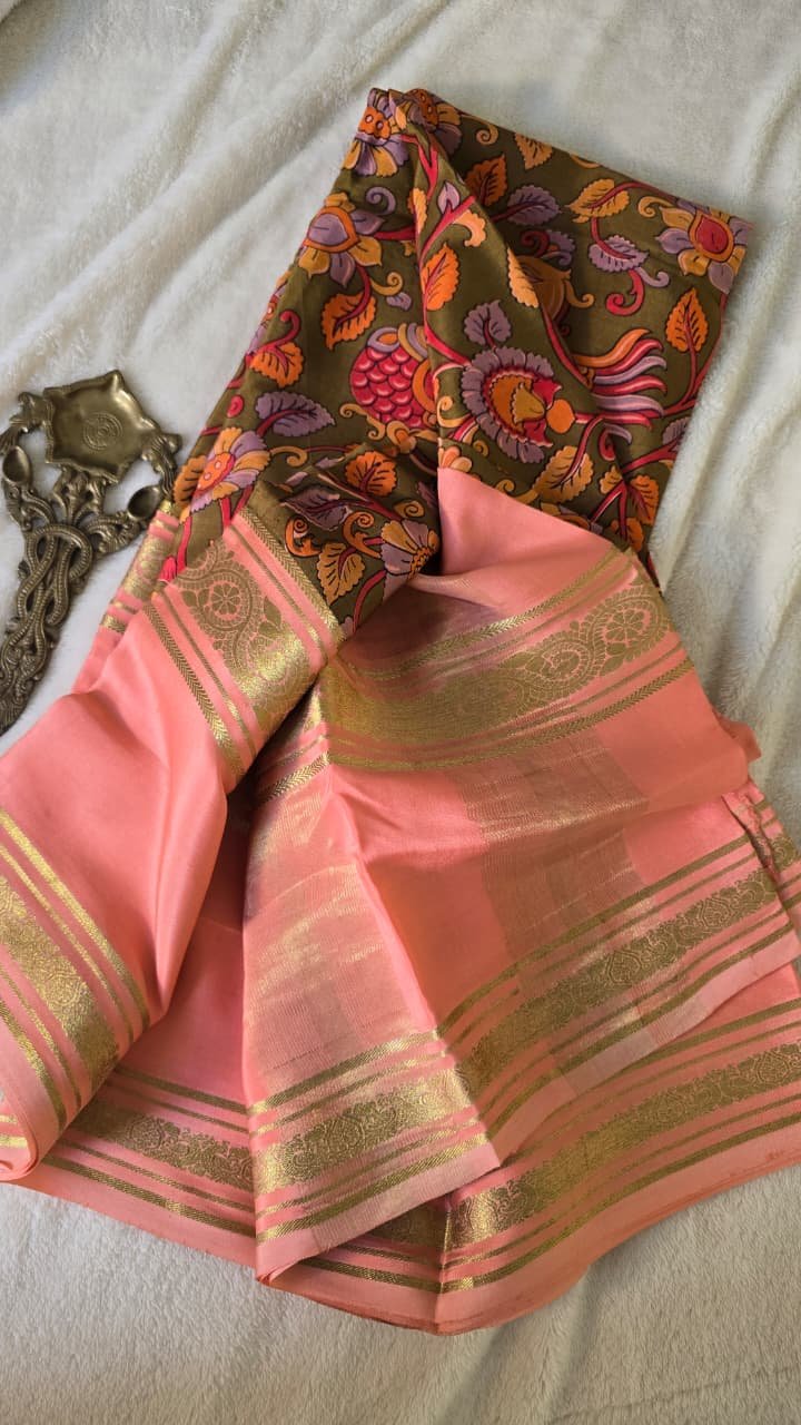 Exclusive Traditional Pure Mysore Crepe Silk Saree 1 Pure Mysore Crepe Silk Saree