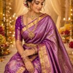 Exclusive wedding collection pure kanchipattu resham Meenakari 1g premium quality 