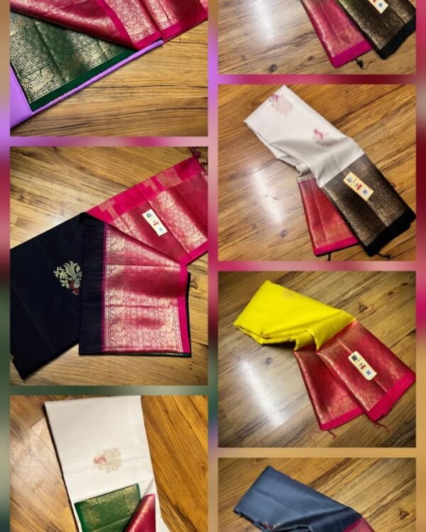 Traditional elegant Kanchipuram pure silk saree
