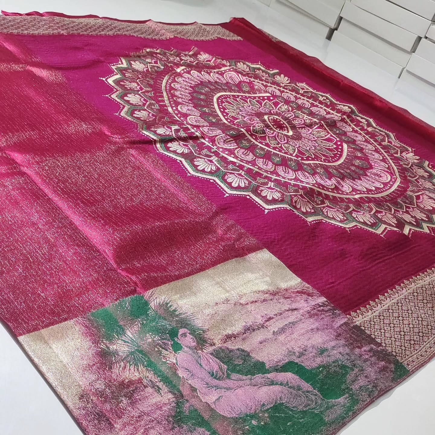 Premium pure kanchipattu handloom resham warp designs 4 Premium pure kanchipattu handloom resham warp designs - Image 4