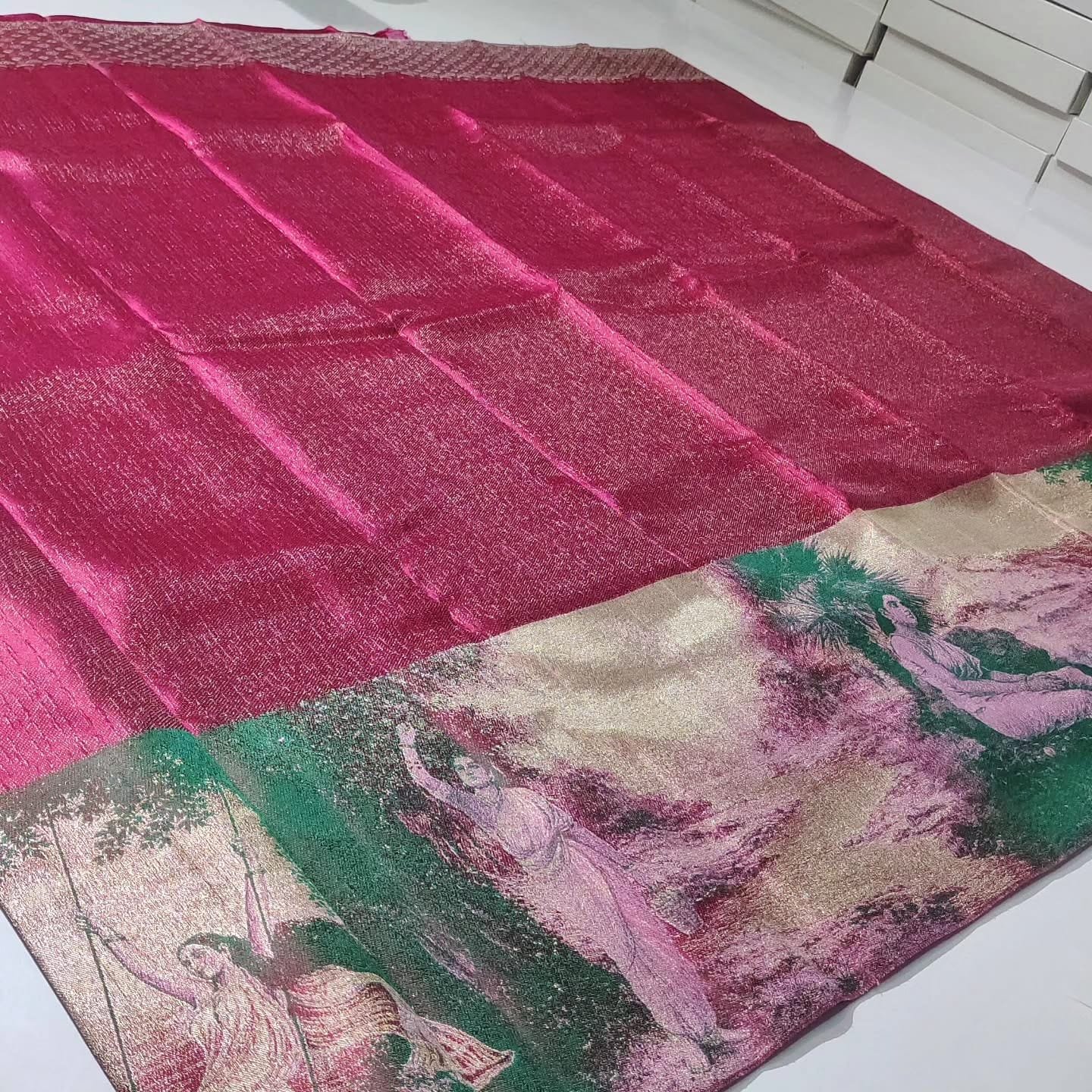 Premium pure kanchipattu handloom resham warp designs 
