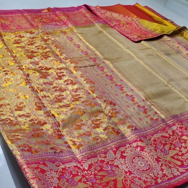 Pure kanchipattu tissue edge to edge