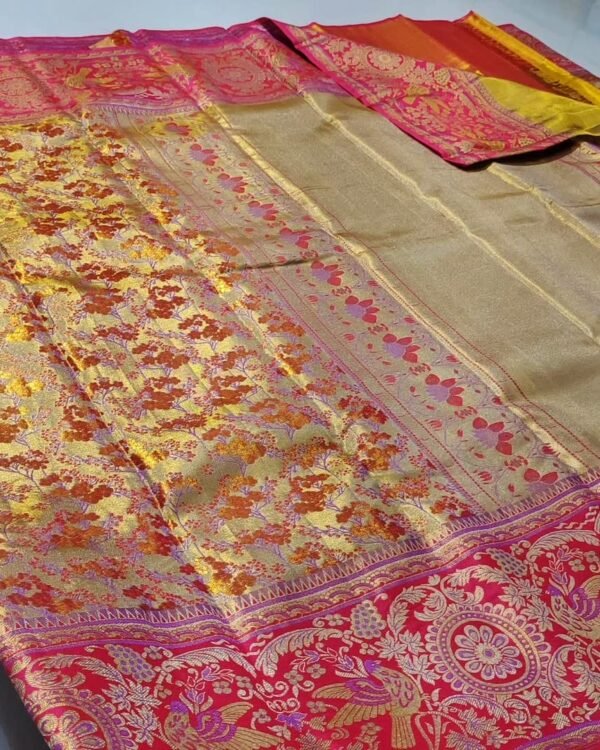 Pure kanchipattu tissue edge to edge