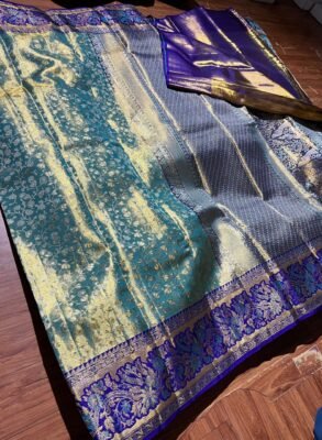 Pretty collection pure Kanchipuram tissue meenakari floral brocade designs 1 1
