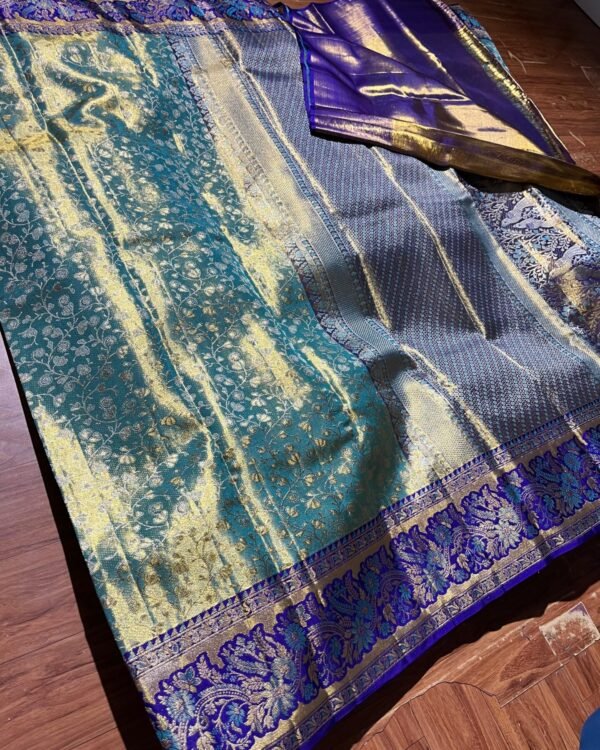 Pure kanchipattu tissue edge to edge