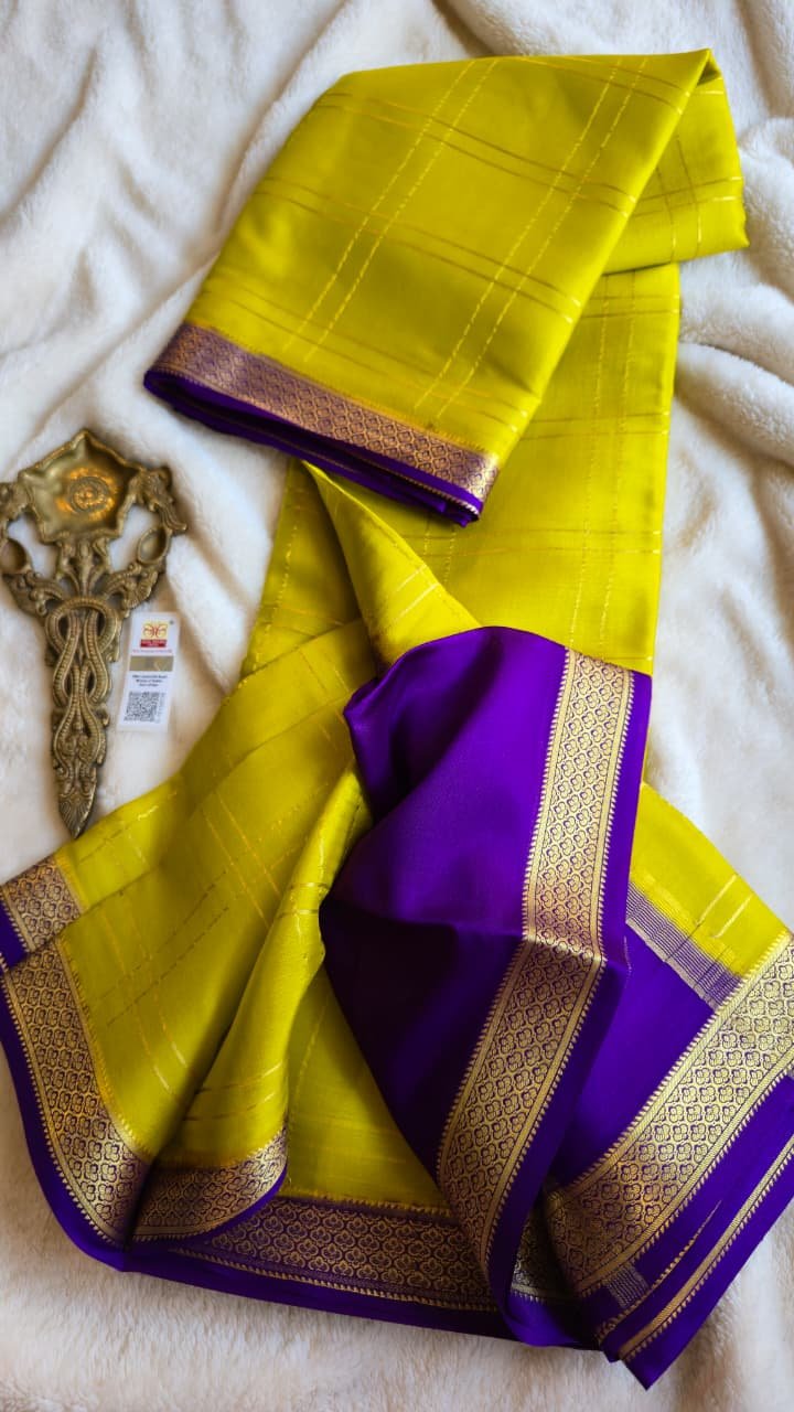 Pure crepe Mysore silk sarees 3 Pure crepe Mysore silk sarees - Image 3