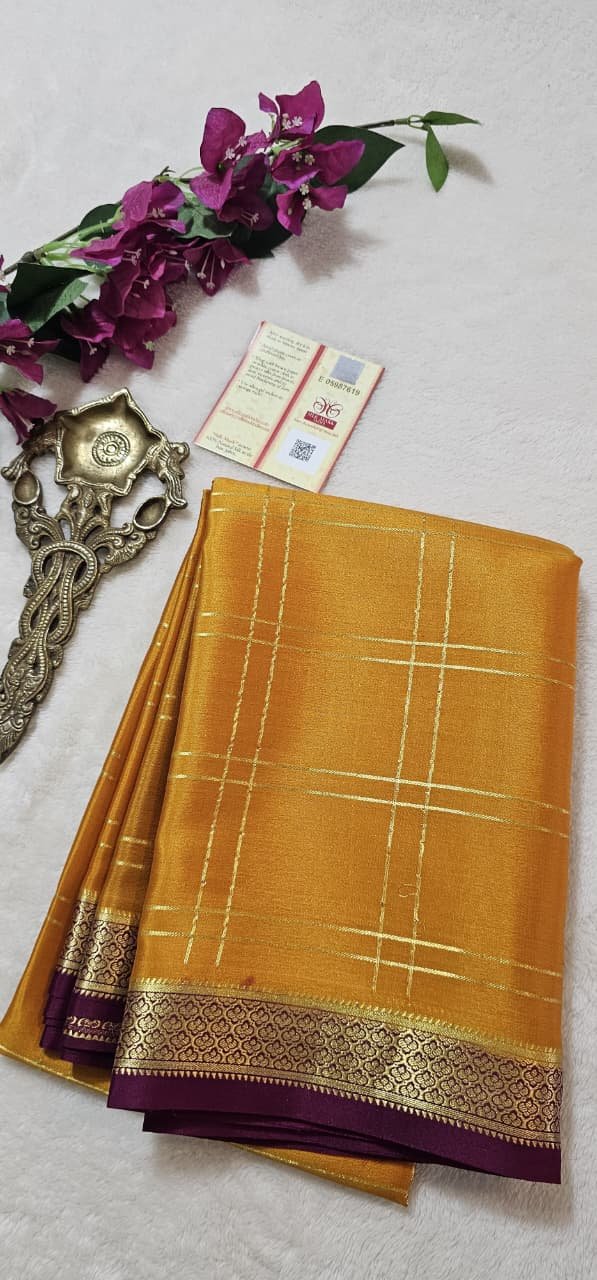 Pure crepe Mysore silk sarees 5 Pure crepe Mysore silk sarees - Image 5