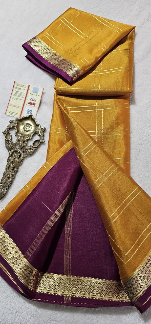 Pure crepe Mysore silk sarees 6 Pure crepe Mysore silk sarees