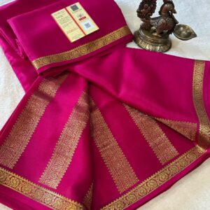 Pure crepe Mysore silk sarees