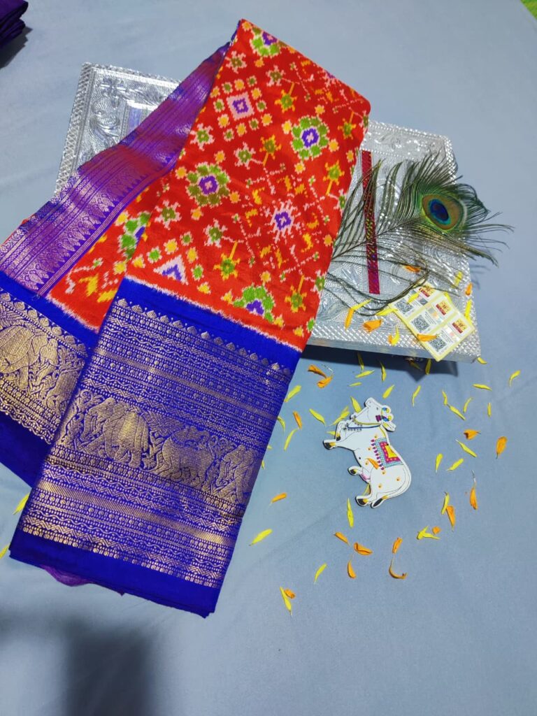 Special ikkat designer kanchi border silk sareesWhatsApp Image 2025 09 29 at 10.45.22 AM 1