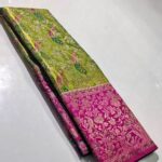 Trendy collection pure kanchipattu tissue resham warp border with 1g meenakari brocade designs WhatsApp Image 2025 09 14 at 3.41.50 PM 1