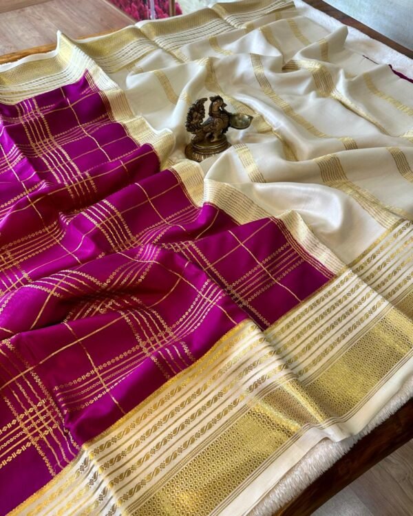 Exclusive Traditional Pure Mysore Crepe Silk Saree