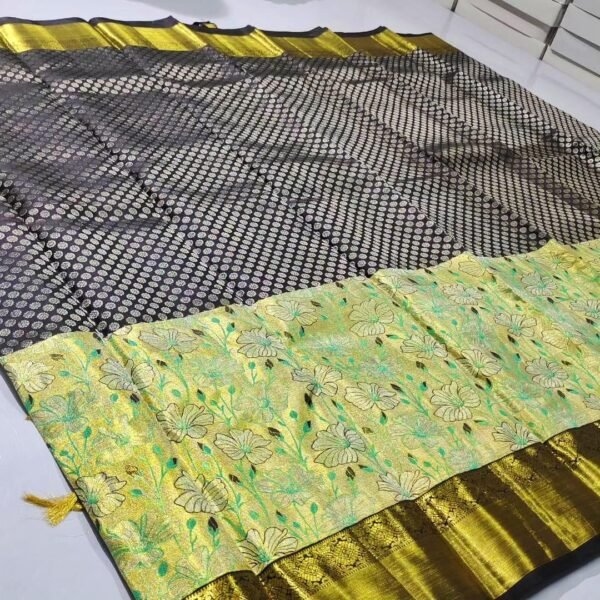Premium pure kanchipattu handloom resham warp designs 
