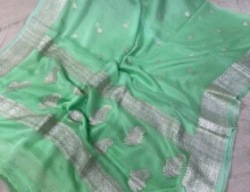 Banarasi handloom pure khaddi chiffon saree made by handloom Where To Buy A Banarasi Pure Silk Saree