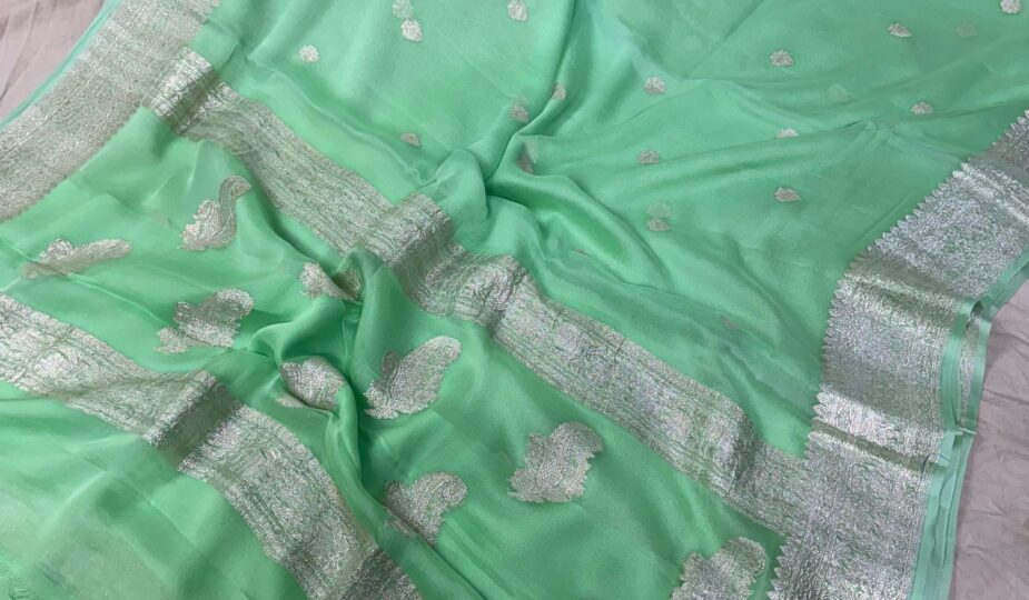 Banarasi handloom pure khaddi chiffon saree made by handloom Where To Buy A Banarasi Pure Silk Saree