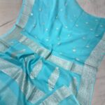 Banarasi handloom pure khaddi chiffon saree made by handloom