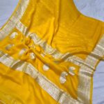 Banarasi handloom pure khaddi chiffon saree made by handloom