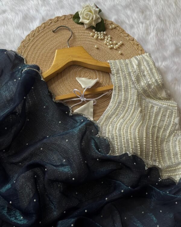 Crushed silk saree