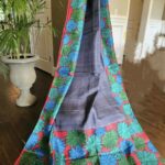 Exclusive Bishnupuri Handloom pure silk hand-painted saree