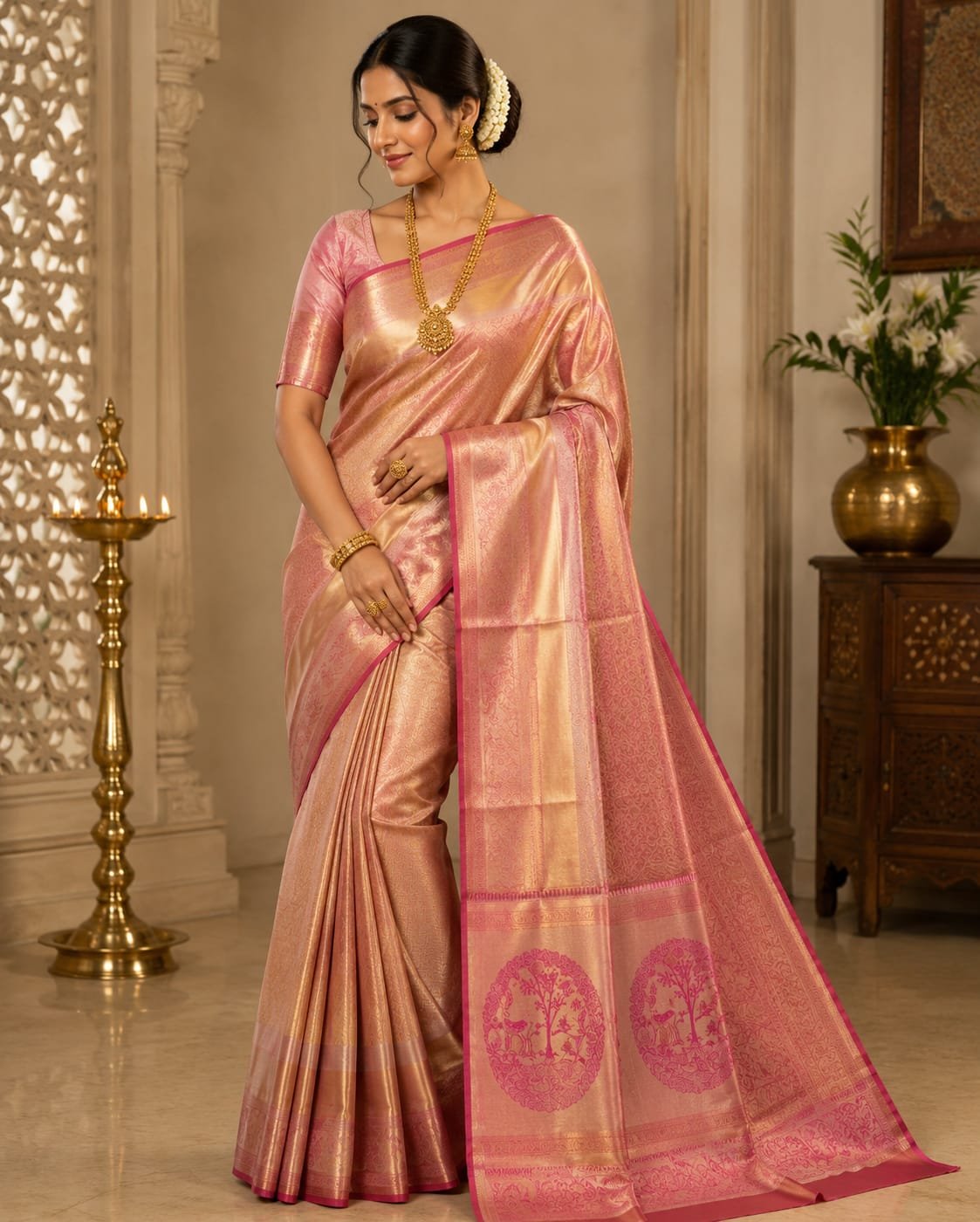 Exclusive Pretty collection pure kanchipattu tissue