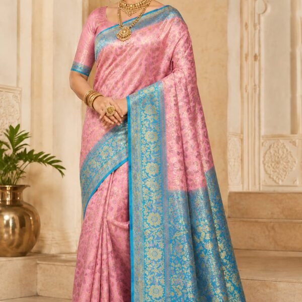 Exclusive Pure Kanchipattu Tissue Meenakari 1g