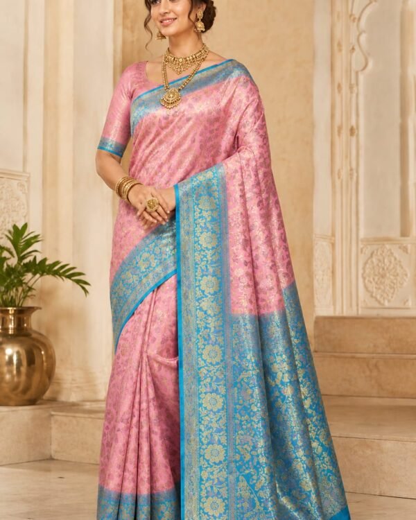 Exclusive Pure Kanchipattu Tissue Meenakari 1g
