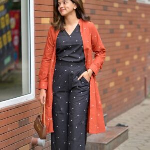 Special Flame Handloom Office Wear in Black