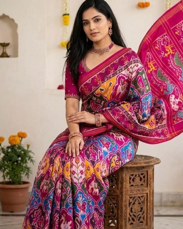 Ikkat Pattu Saree Marthas Design