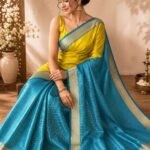 Mysore Crepe Silk Saree Double Color