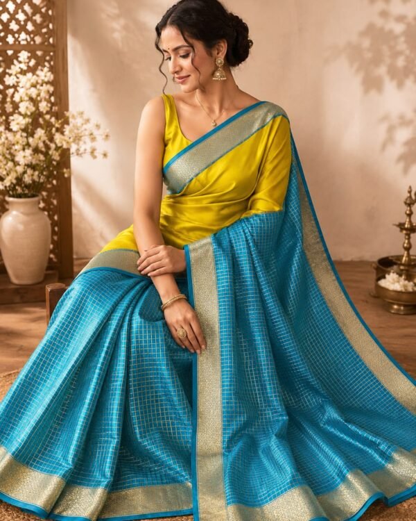 Mysore Crepe Silk Saree Double Color