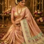 New 1 gm Pure kanchipattu tissue edge to edge Meenakari patterns 