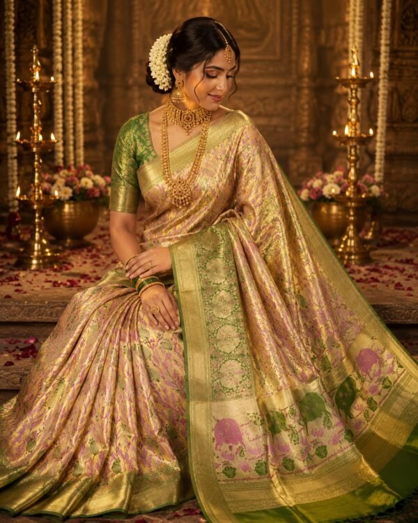 New 1gm Tissue edge to edge Meenakari