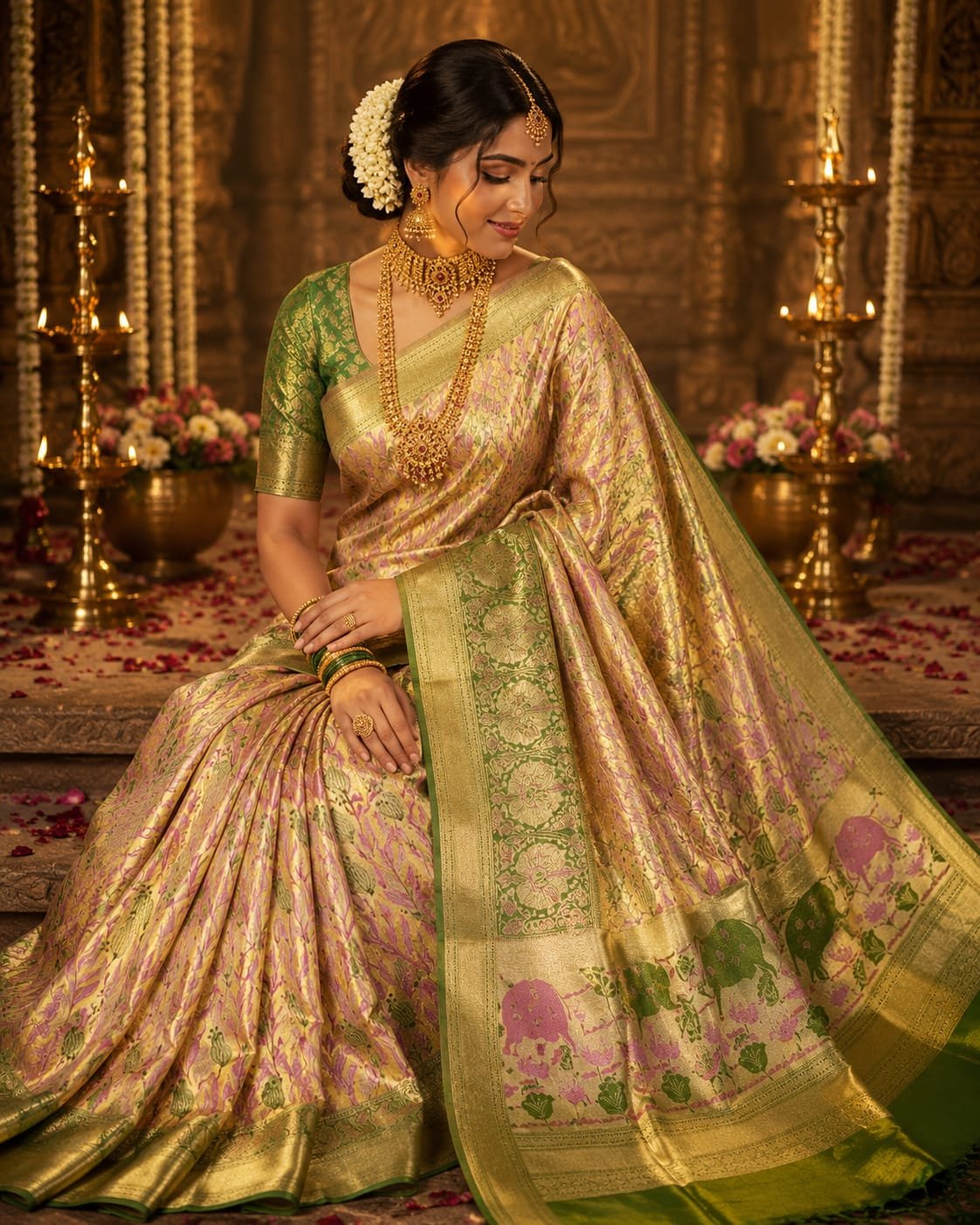 New 1gm Tissue edge to edge Meenakari