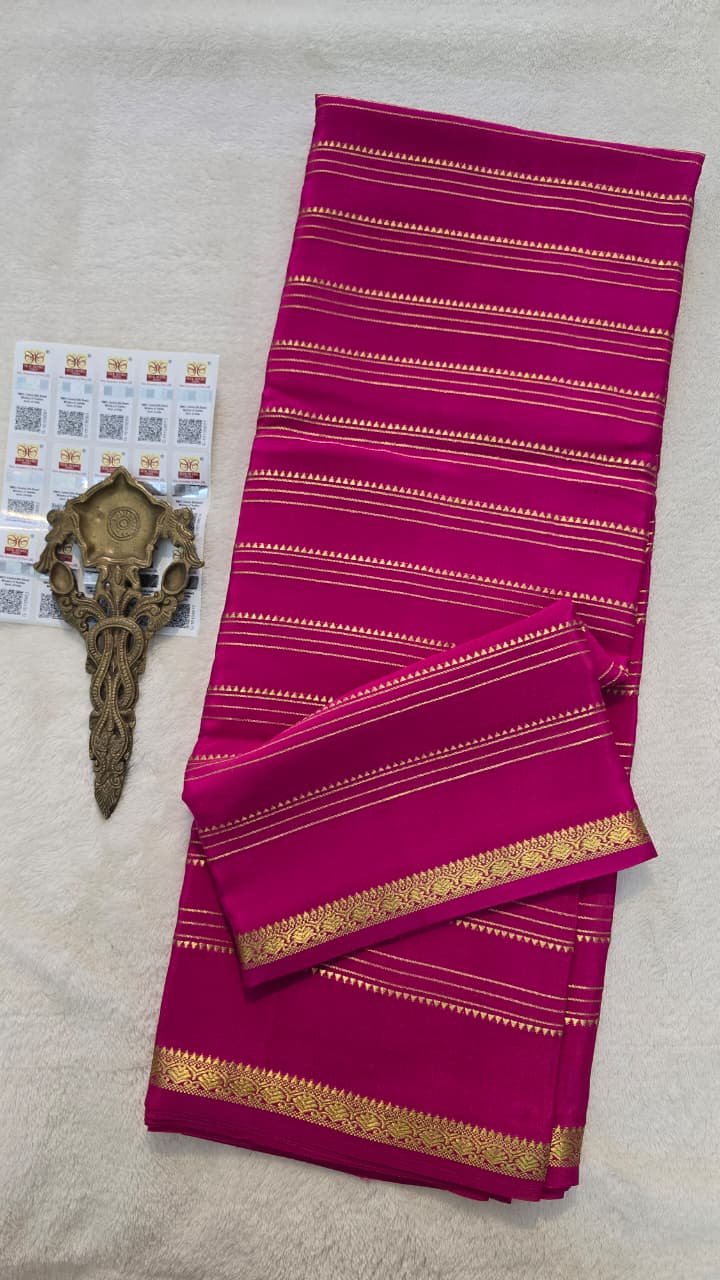 New Pure crepe Mysore silk sarees 2 New Pure crepe Mysore silk sarees - Image 2
