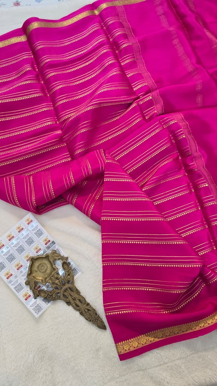 New Pure crepe Mysore silk sarees 4 New Pure crepe Mysore silk sarees - Image 4