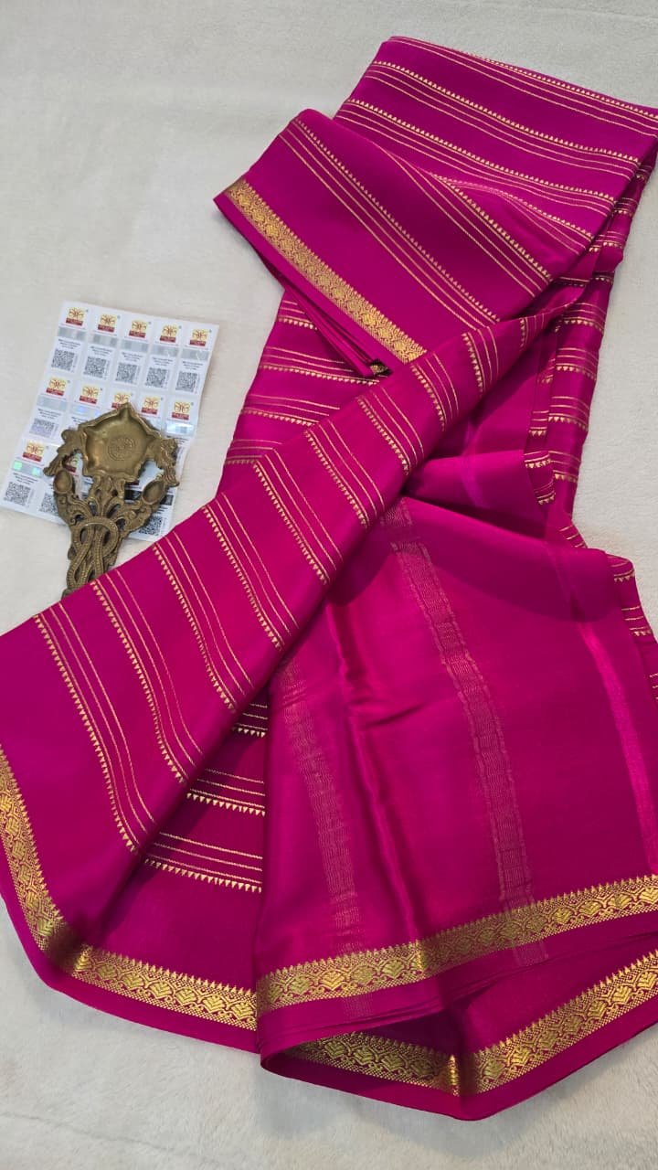 New Pure crepe Mysore silk sarees 1 New Pure crepe Mysore silk sarees