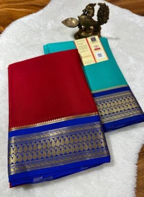 Pure crepe Mysore silk sarees