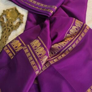 Pure crepe Mysore silk sarees