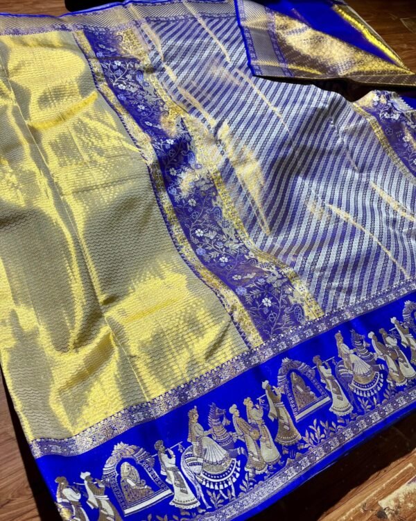 Pure kanchipattu handwoven tissue jari