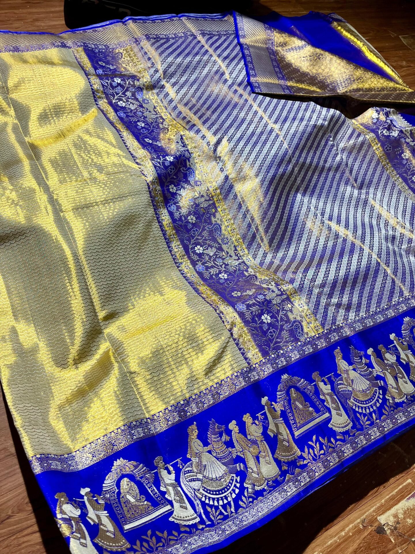 Pure kanchipattu handwoven tissue jari 20 Pure kanchipattu handwoven tissue jari