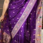 Pure munga silk saree with a beautiful floral