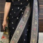 Pure munga silk saree with a beautiful floral