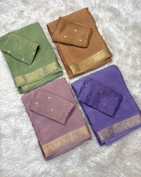 Pure viscose chinnon saree