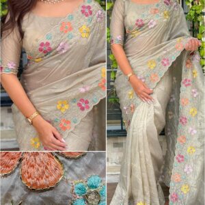 Silk crush saree